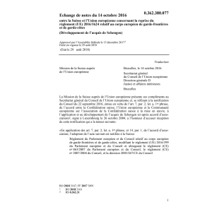 Echange notes 14.10.16 CH/UE