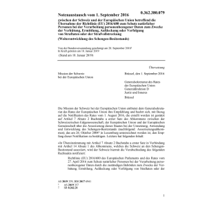 Notenaustausch CH-EU (EU) 2016/680