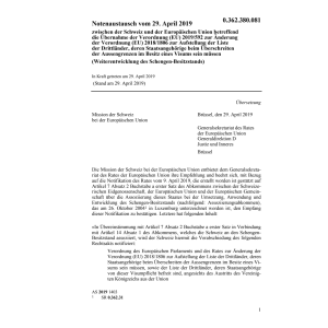 Notenaustausch 29.4.19 CH Europ. Union