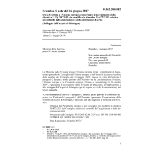 Scambio note CH-UE 2017/853 91/477/CEE