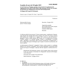 Scambio di note CH-UE (UE) 2019/1240