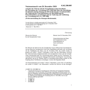 Notenaustausch CH/EU V EU 2018/1861
