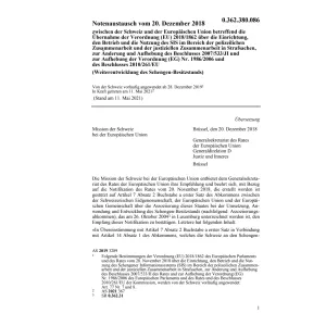Notenaustausch CH/EU V EU 2018/1862