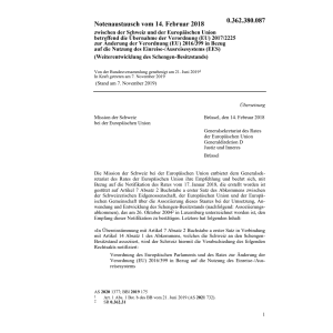 Notenaustausch 14.2.18 Schweiz und Eu