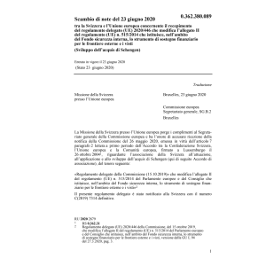 Scambio di note (UE) n. 515/2014