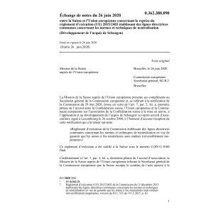 Echange de notes (UE) 2015/2403