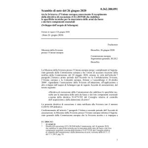 Scambio di note (UE) 2019/68