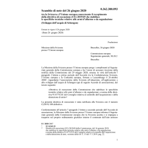 Scambio di note (UE) 2019/69