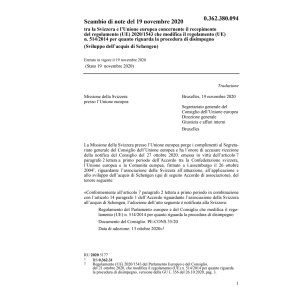 Scambio note 19.11.20 Svi Unione europea