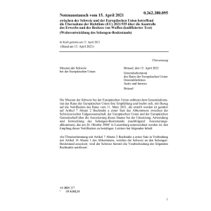 Notenaustausch 15.4.21 CH Europ. Union