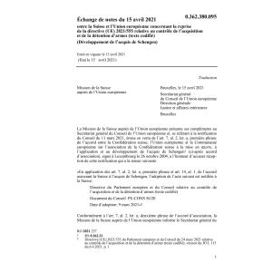 Échange notes 15.4.21 Sui Union europ.