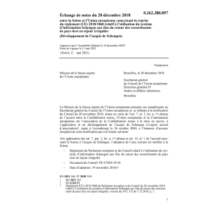 Échange de notes CH-UE (UE) 2018/1860