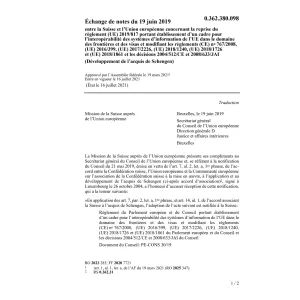 Échange de note reprise (UE) 2019/817