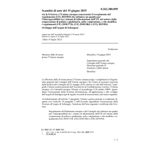 Scambio di note recepim. (UE) 2019/818