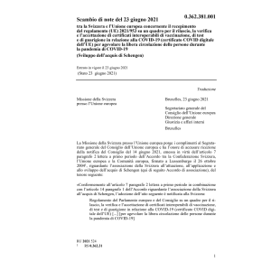 Scambio note 23.6.21 Svi Unione europea