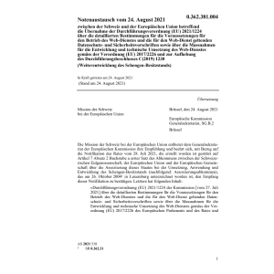 Notenaustausch (EU) 2021/1224