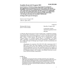 Scambio di note (UE) 2021/1224