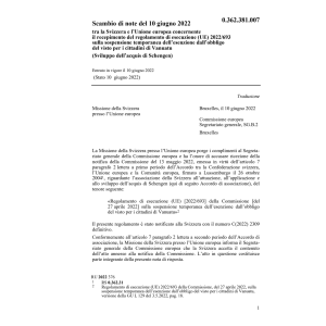 Scambio note 10.6.22 Svi Unione europea