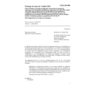 Échange de notes CH-UE (UE) 2022/1034