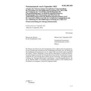 Notenaustausch 8.9.22 Schweiz Europ. Uni