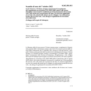Scambio di note (UE) 2022/1409