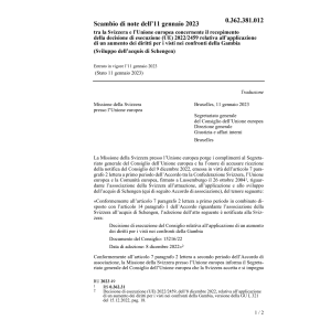 Scambio di note (UE) 2022/2459