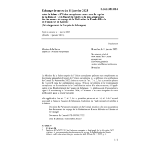 Échange de notes (UE) 2022/2512