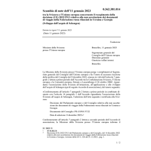 Scambio di note (UE) 2022/2512