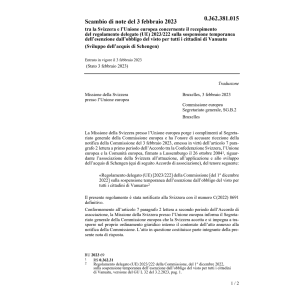 Scambio di note (UE) 2023/222