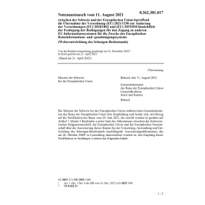 Notenaustausch 11.08.2021 Schweiz Europ.