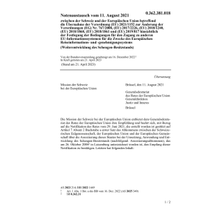 Notenaustausch 11.08.2021 Verordnung