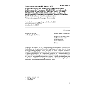 Notenaustausch 11.08.2021 Änd Verordnung