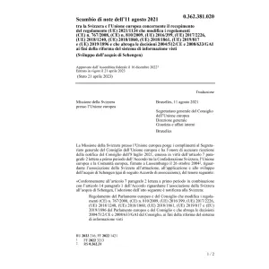 Scambio note 11.08.2021 recepimento rego
