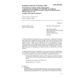 Scambio note 13.12.23 Svizzera Union eur