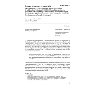 Échange de notes 01.03.2024 (UE)2024/325