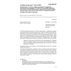 Scambio di note 01.03.2024 (UE) 2024/325