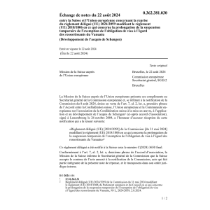 Échange notes 22.08.24 Suisse Union euro