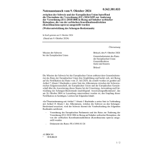 Notenaustausch 9.10.2024 Schweiz Europ.