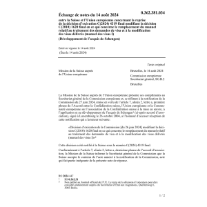 Échange notes 14.08.24 Suisse Union euro