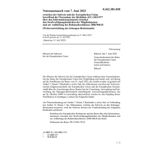 Info-Aust. Strafverfolgungsbeh. CH-EU