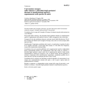 Conv. europ. manifestazioni sportive
