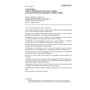 Conv. centro previsioni meteorologiche