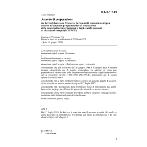Acc. di cooperazione SCIENCE CEE