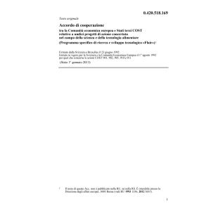 Acc. cooperazione COST programma FLAIR