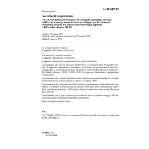 Acc. cooperazione metrologia CEE