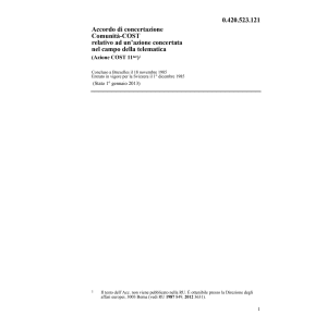 Acc. concertazione COST telematica
