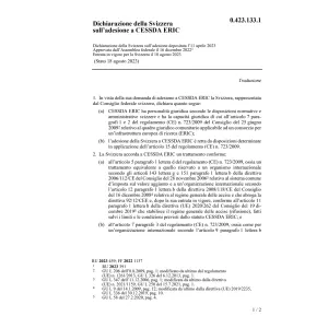Dichiarazione Svizzera ades. CESSDA ERIC