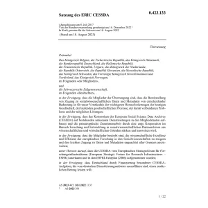 Satzung des ERIC CESSDA