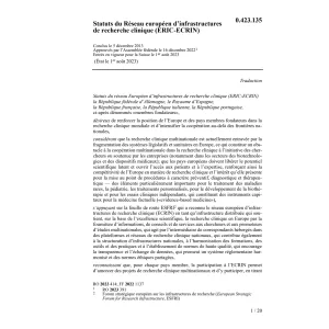 Europ. recherche clinique 5.12.2013