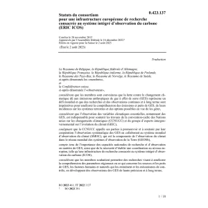 infra. europ. recherche consacrée observ